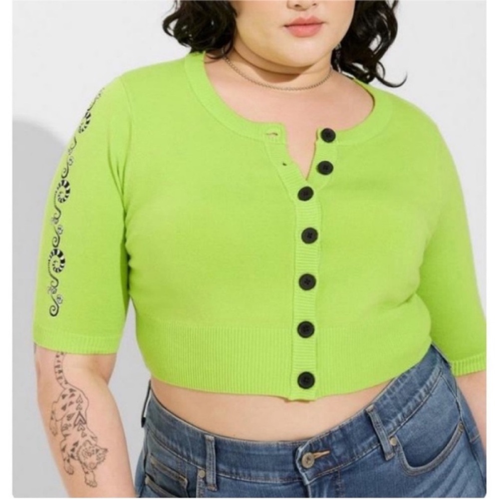 NWT Torrid set - Beetlejuice pinup girl dress and cropped cardigan - Picture 3 of 13